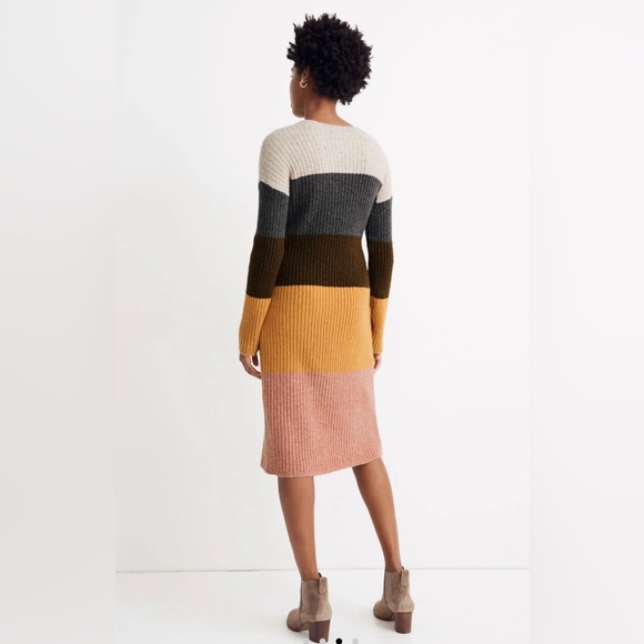 MADEWELL Colorblock Midi Sweater Dress - Picture 3 of 7